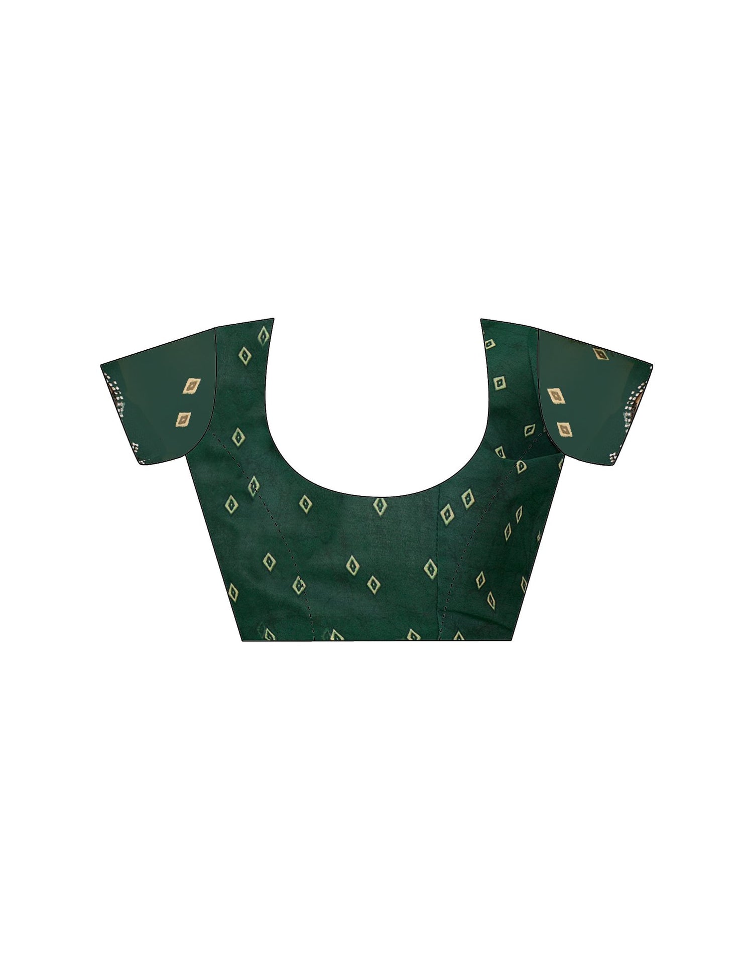 Bottle Green Georgette Printed Laheriya Saree