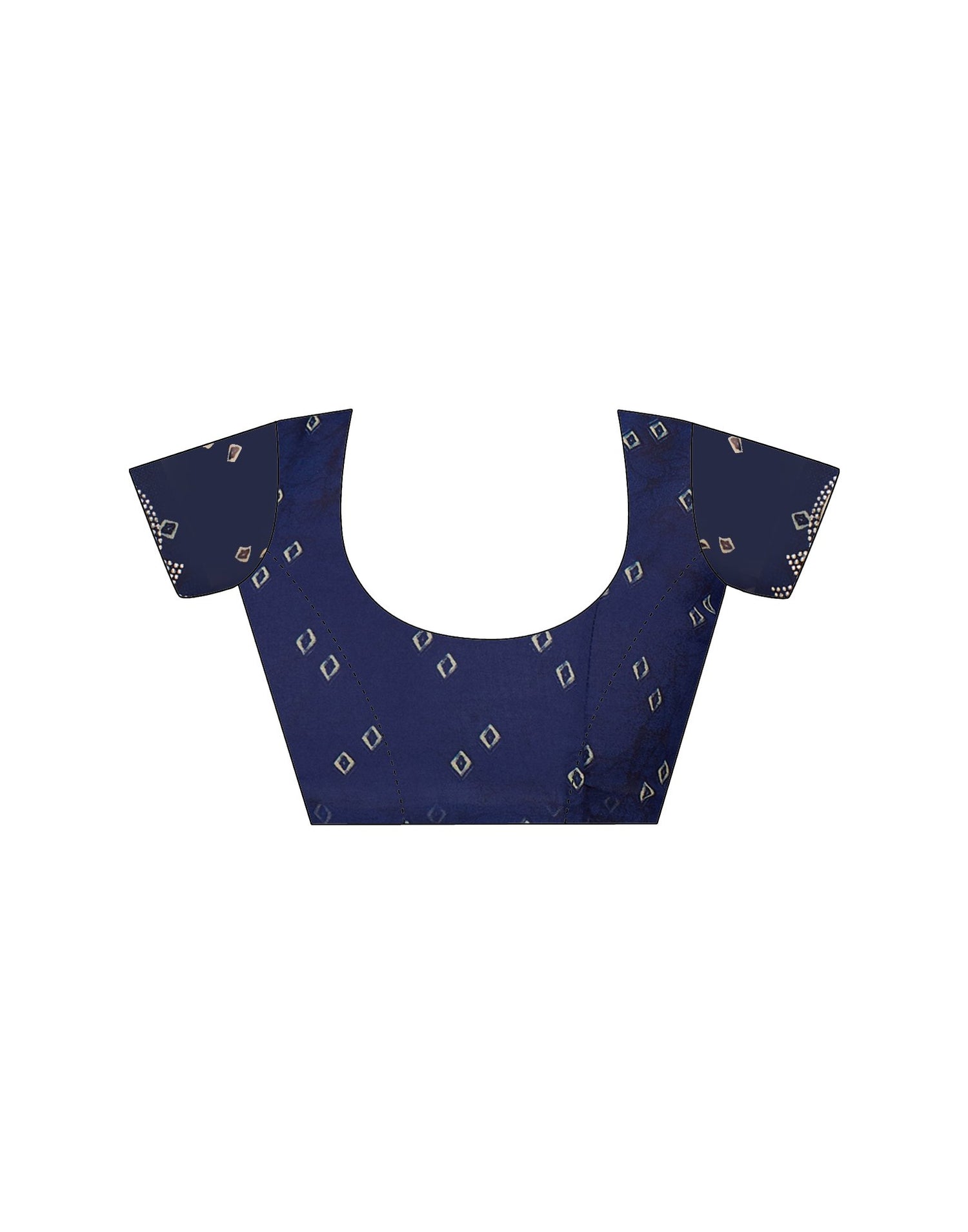 Navy Blue Georgette Printed Laheriya Saree