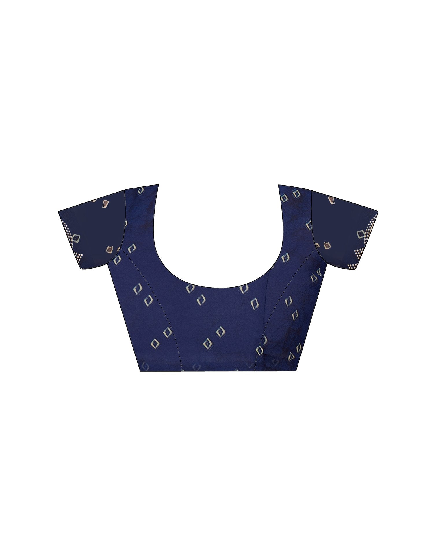 Navy Blue Georgette Printed Laheriya Saree