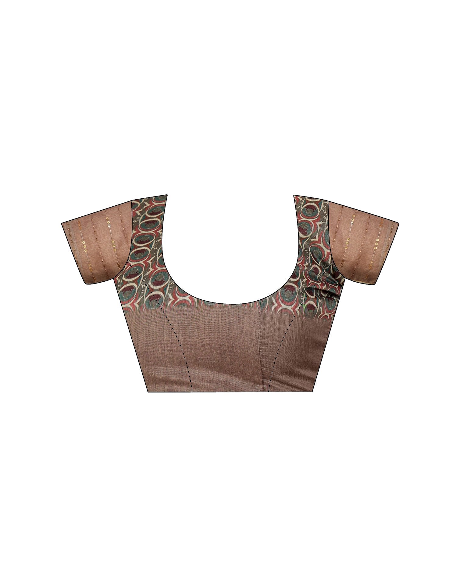 Mauve Linen Printed Saree