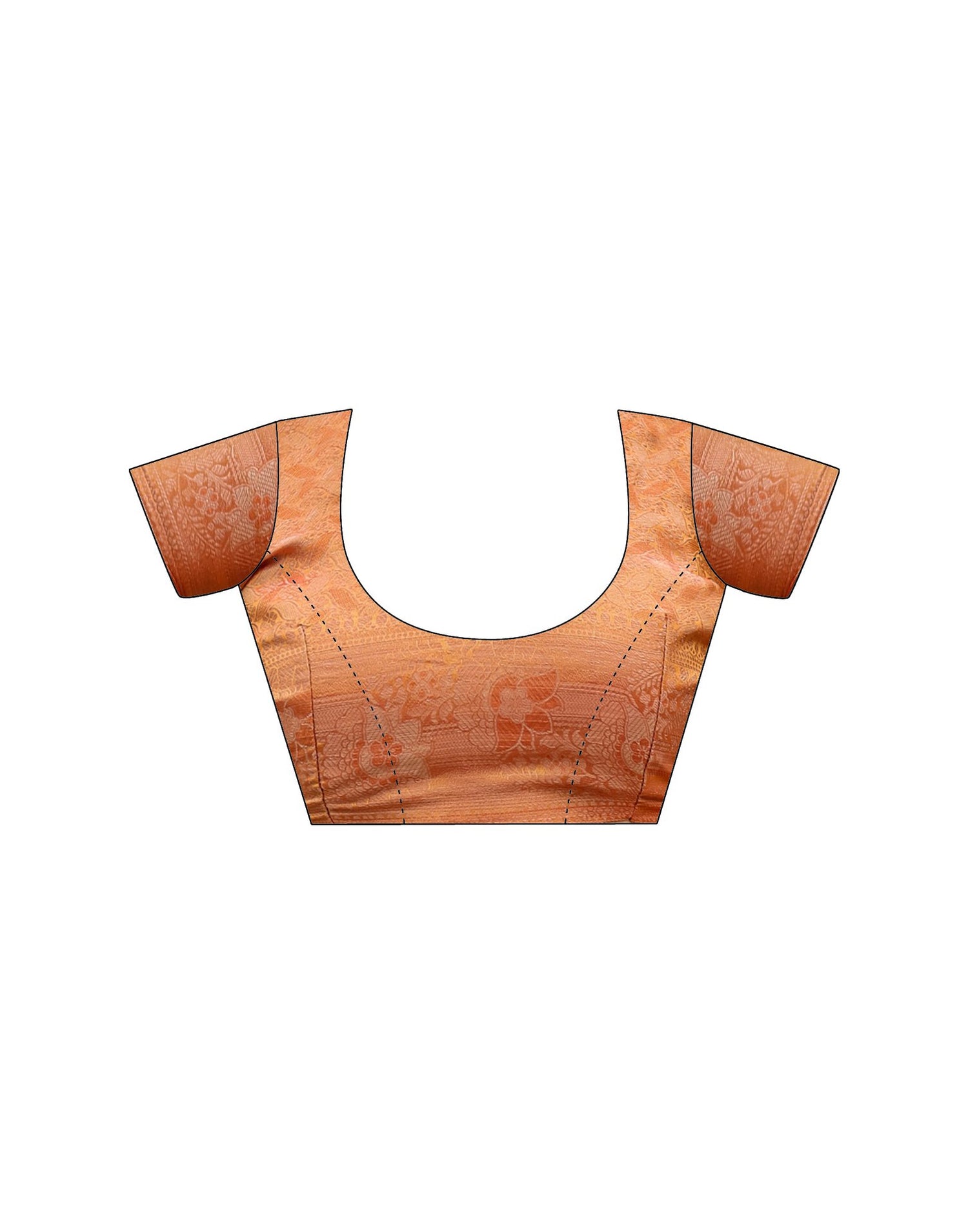 Pastel Orange Chanderi Silk Woven Banarasi Saree