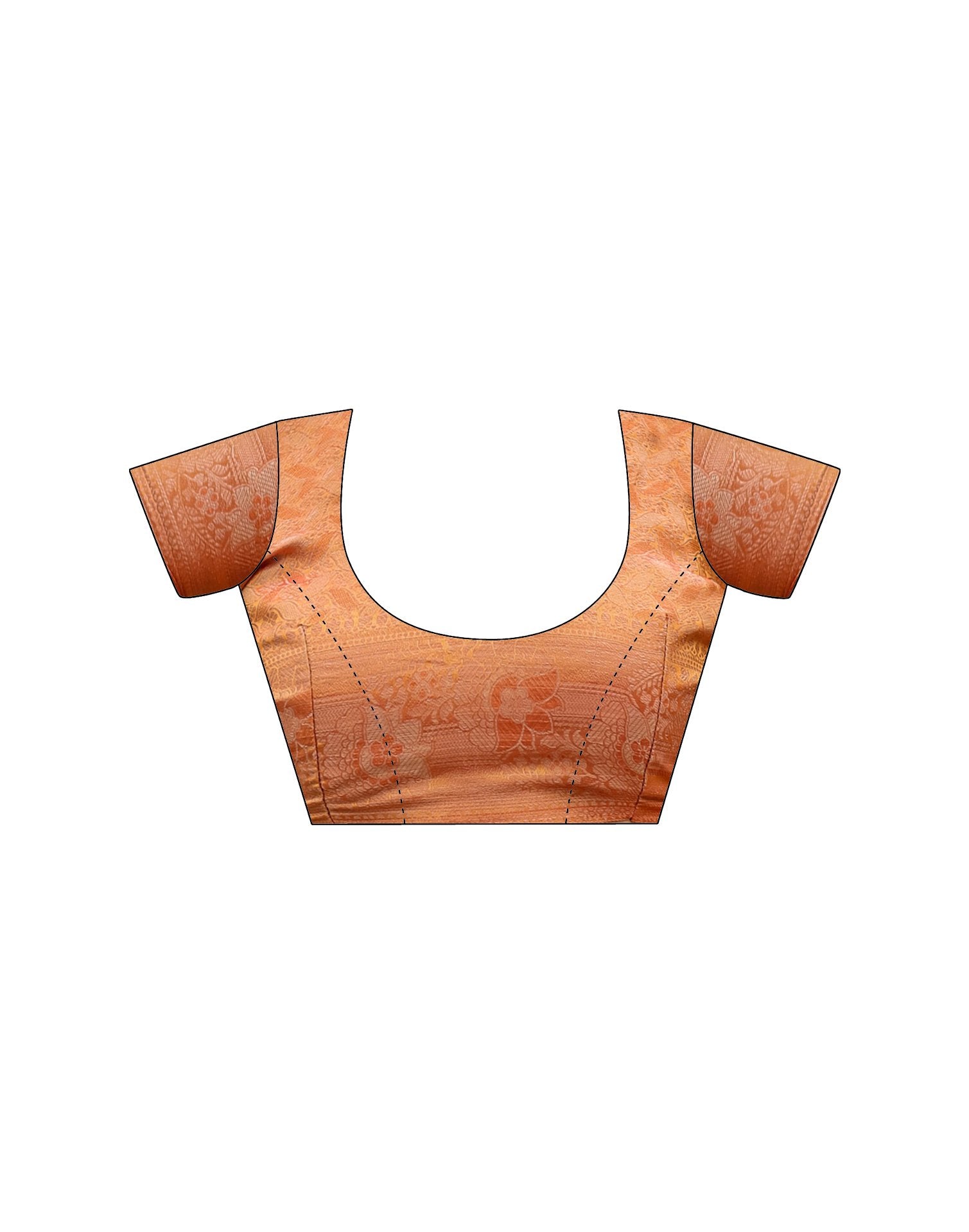 Pastel Orange Chanderi Silk Woven Banarasi Saree