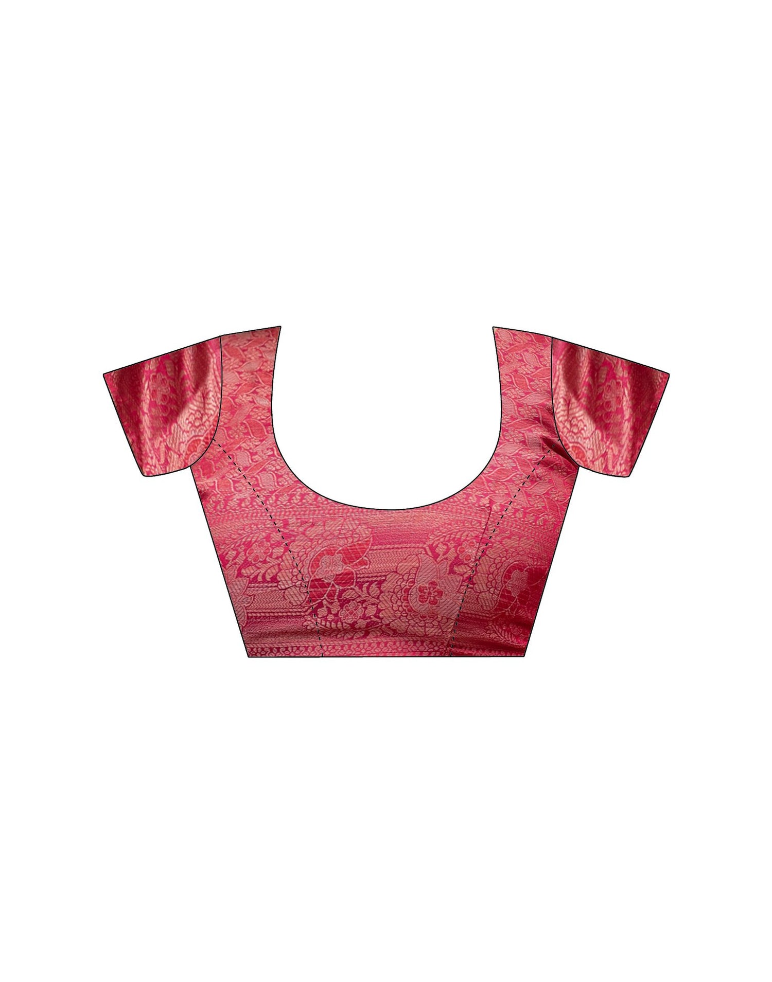 Dark Pink Chanderi Silk Woven Banarasi Saree