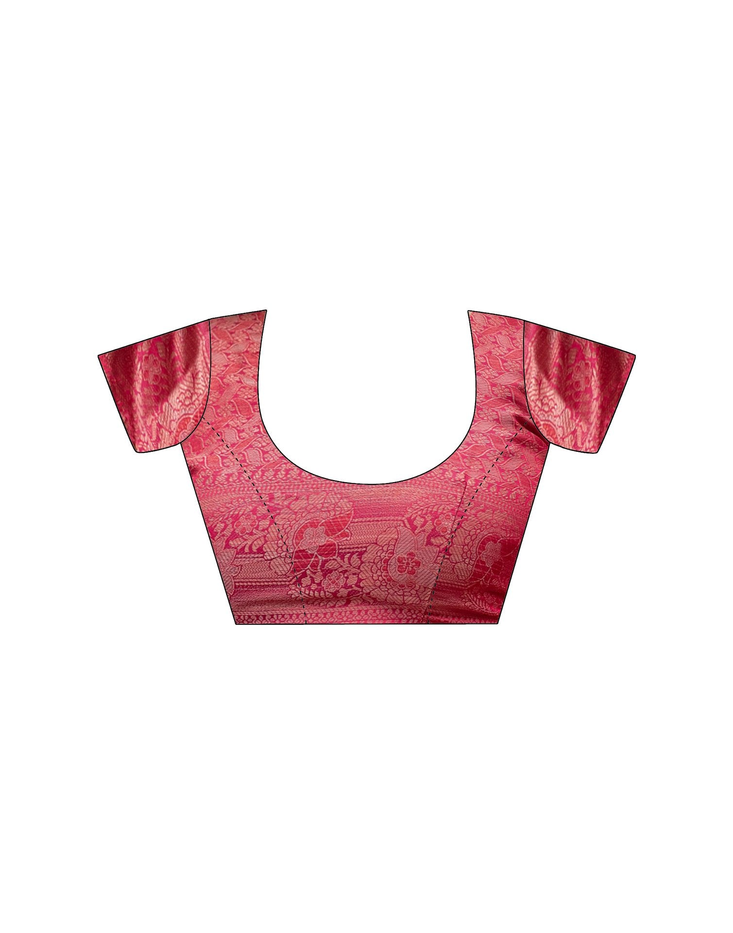 Dark Pink Chanderi Silk Woven Banarasi Saree