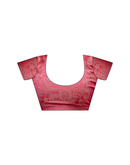 Pink Chanderi Silk Woven Banarasi Saree