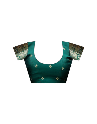 Pista Green Silk Woven Saree