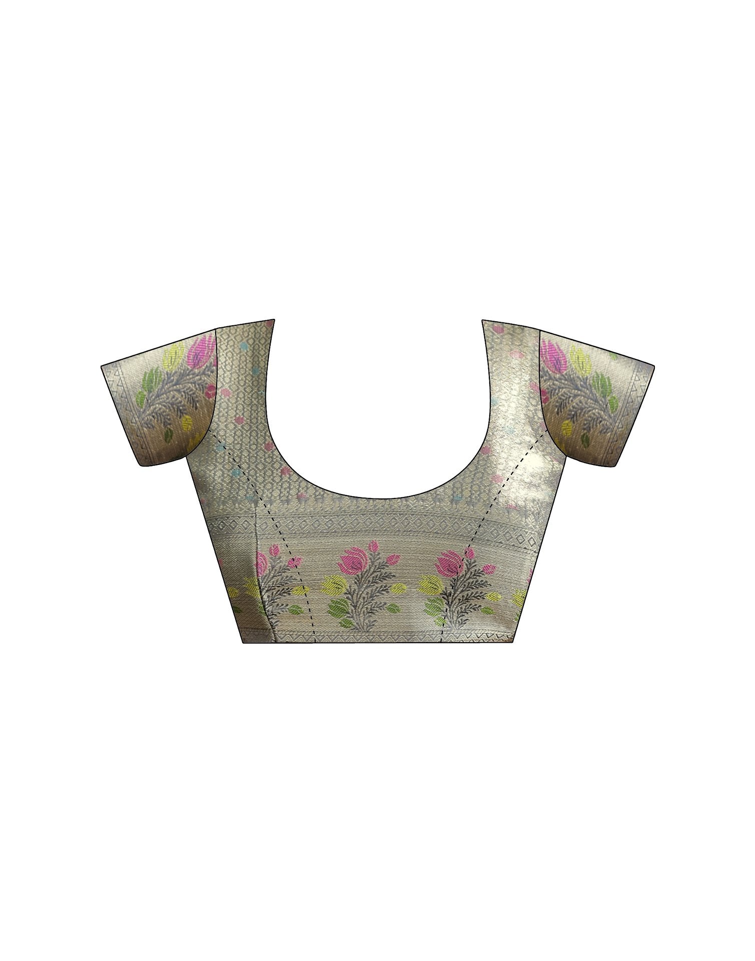 Grey Silk Woven Saree