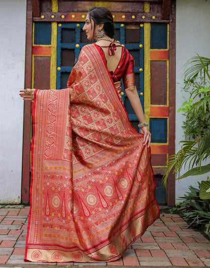 Light Brown Silk Woven Saree
