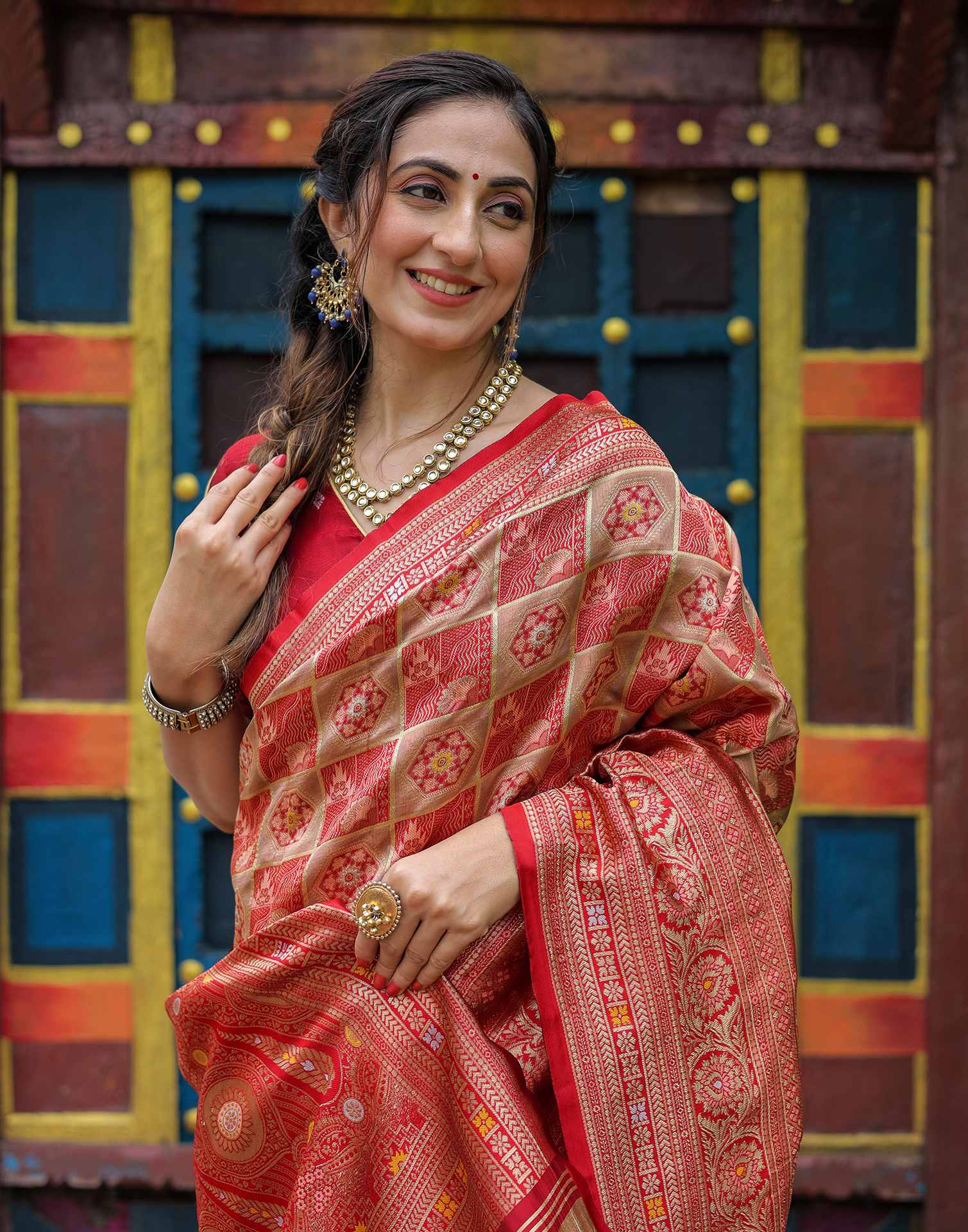 Light Brown Silk Woven Saree
