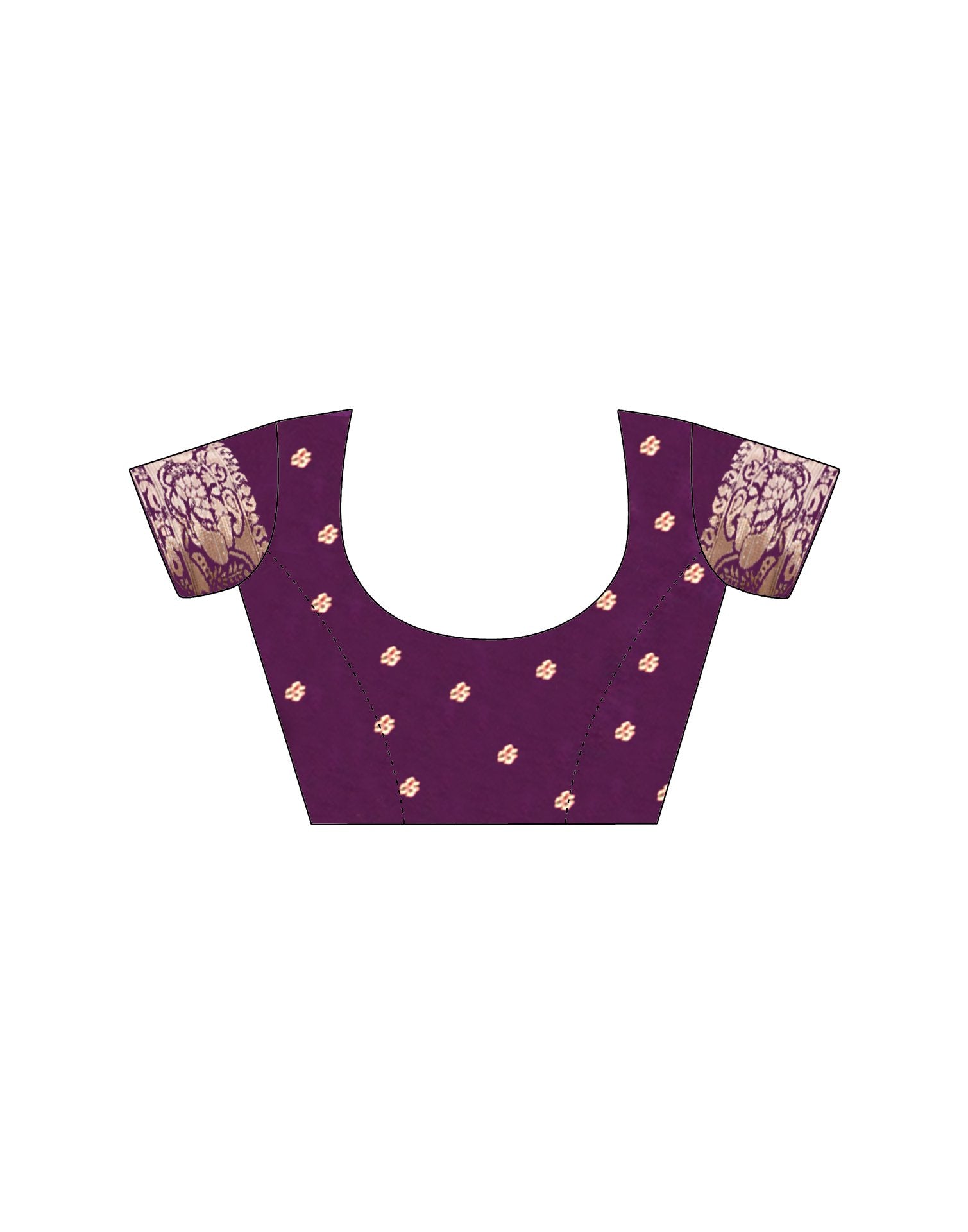 Dark Purple Silk Woven Banarasi Saree