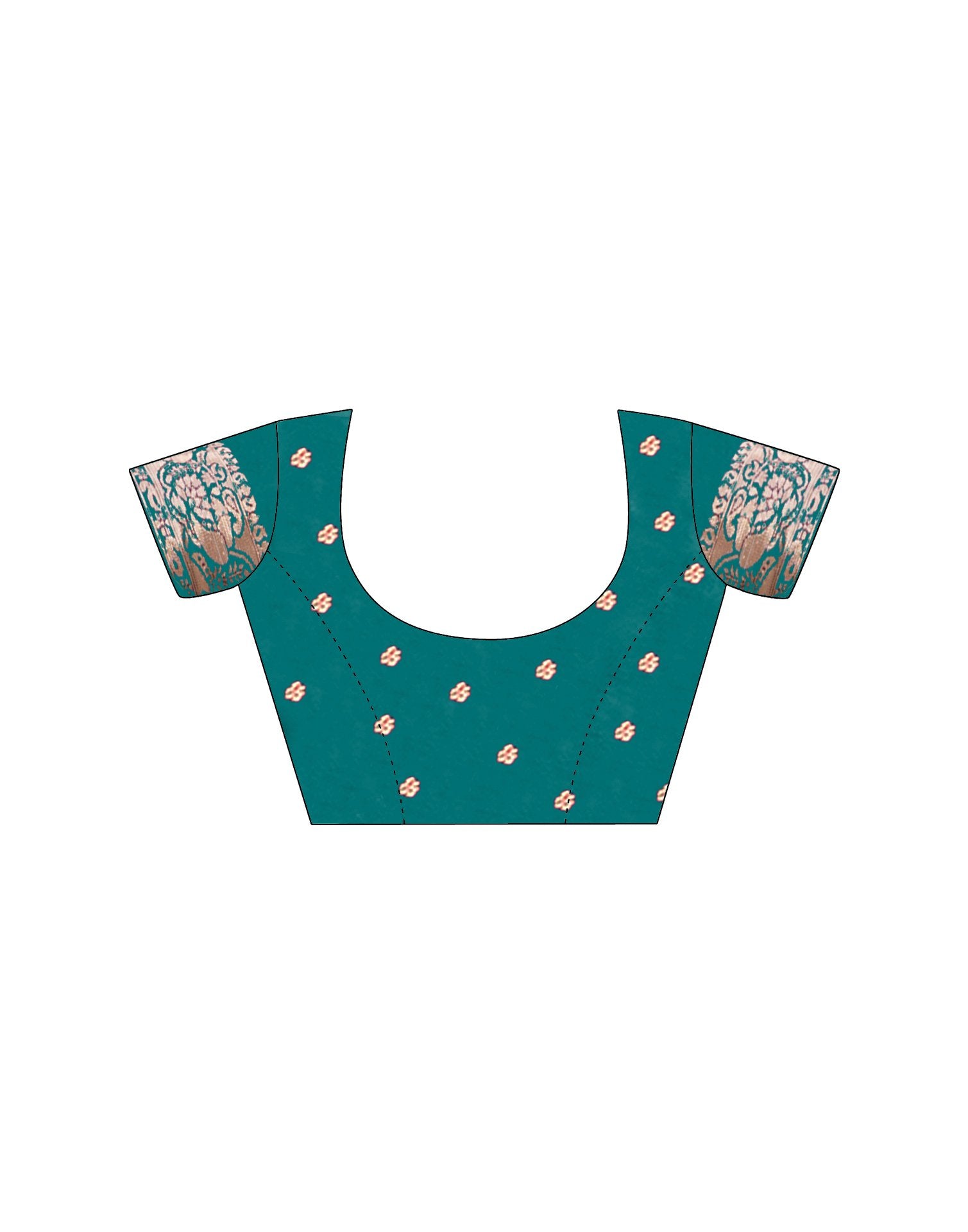 Teal Green Silk Woven Banarasi Saree