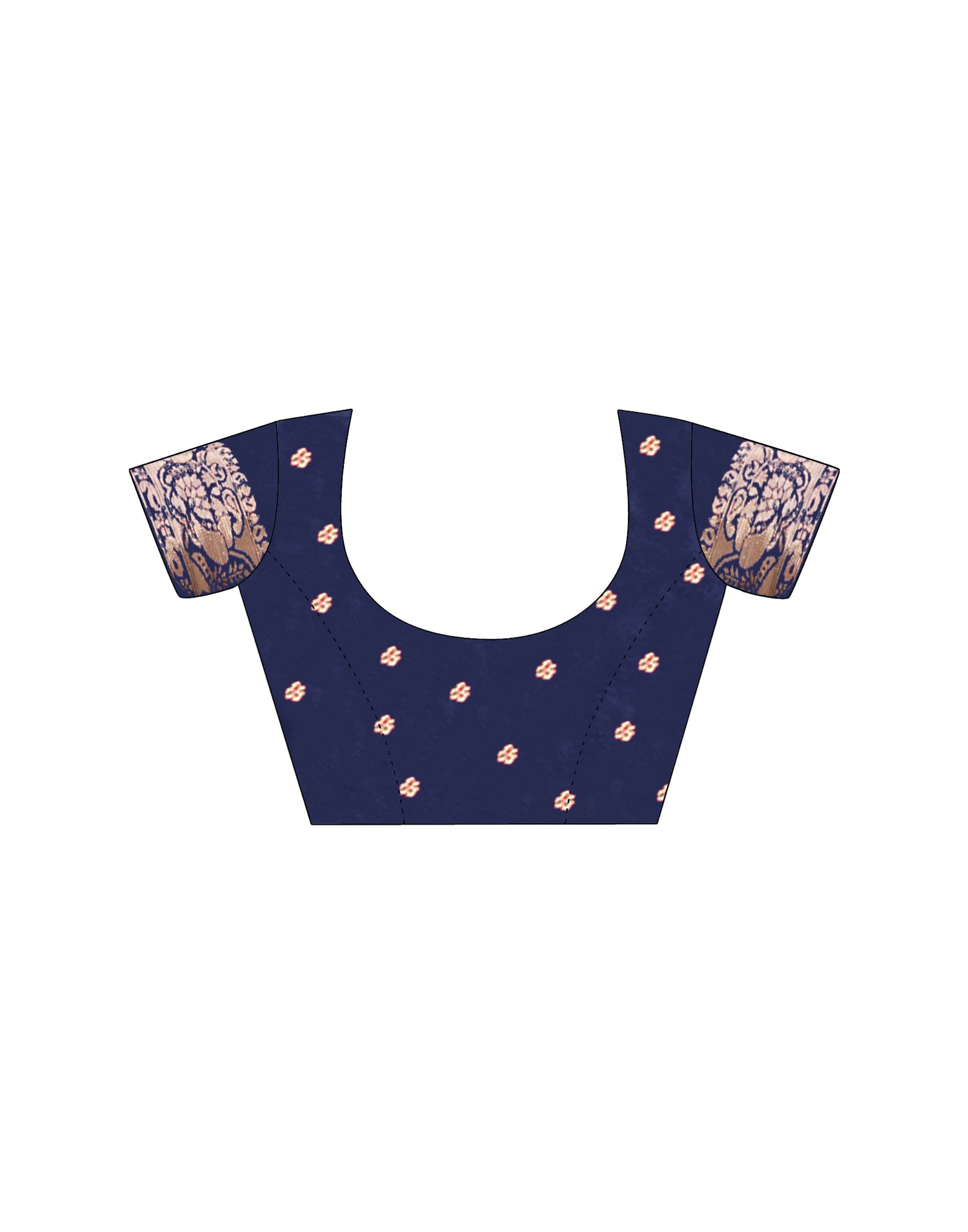 Navy Blue Silk Woven Banarasi Saree