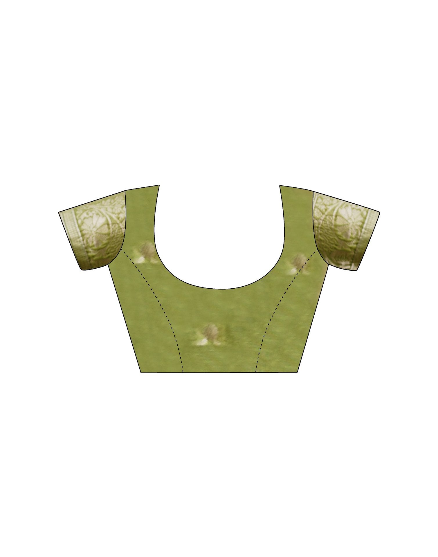 Pista Green Chanderi Cotton Woven Saree