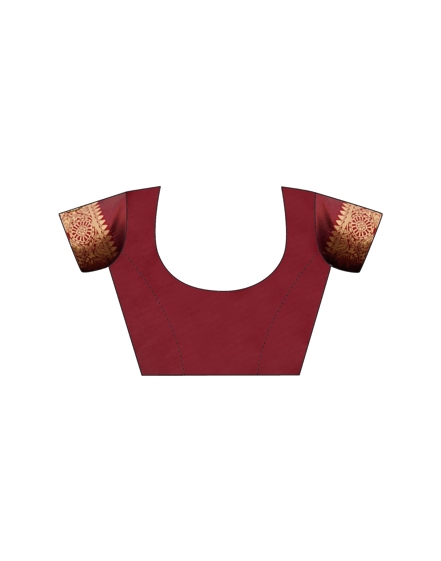 Maroon Silk Woven Saree