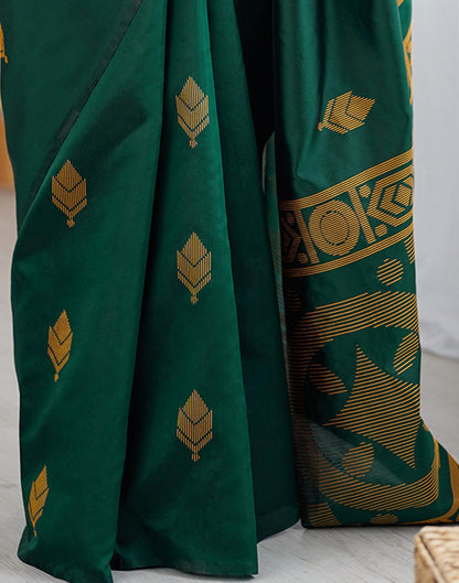 Green Silk Woven Saree