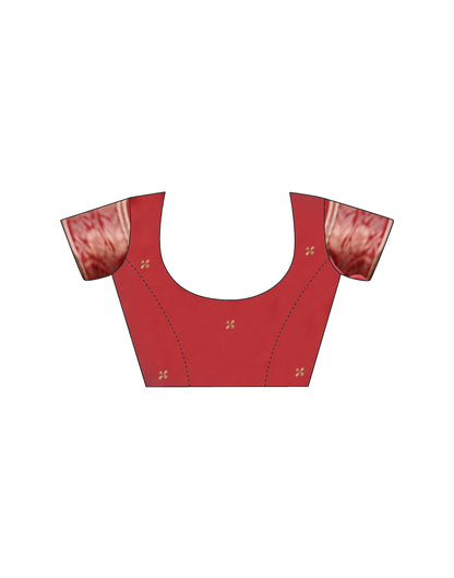 Maroon Silk Woven Saree