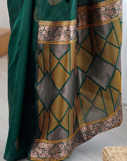 Green Silk Woven Saree