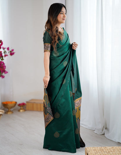 Green Silk Woven Saree