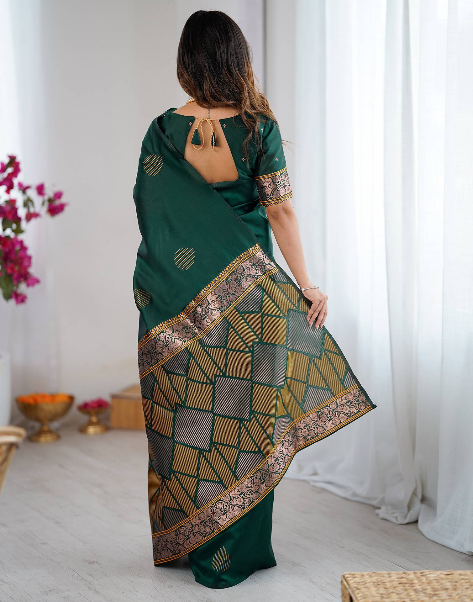 Green Silk Woven Saree