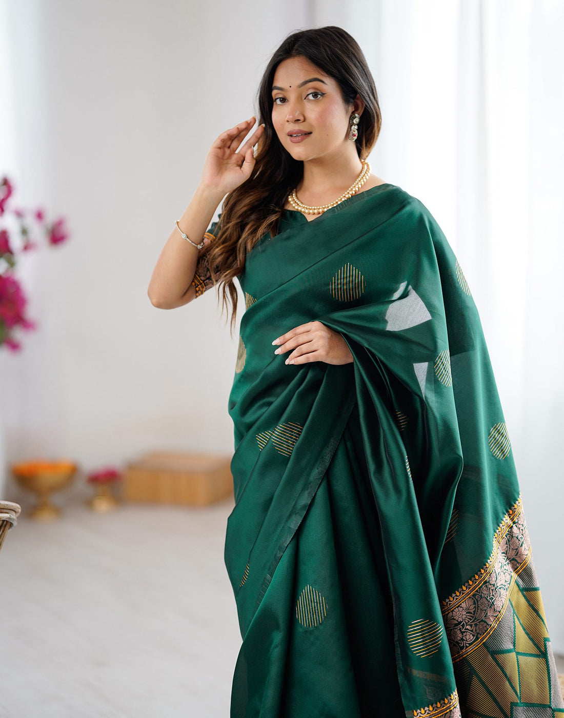 Green Silk Woven Saree