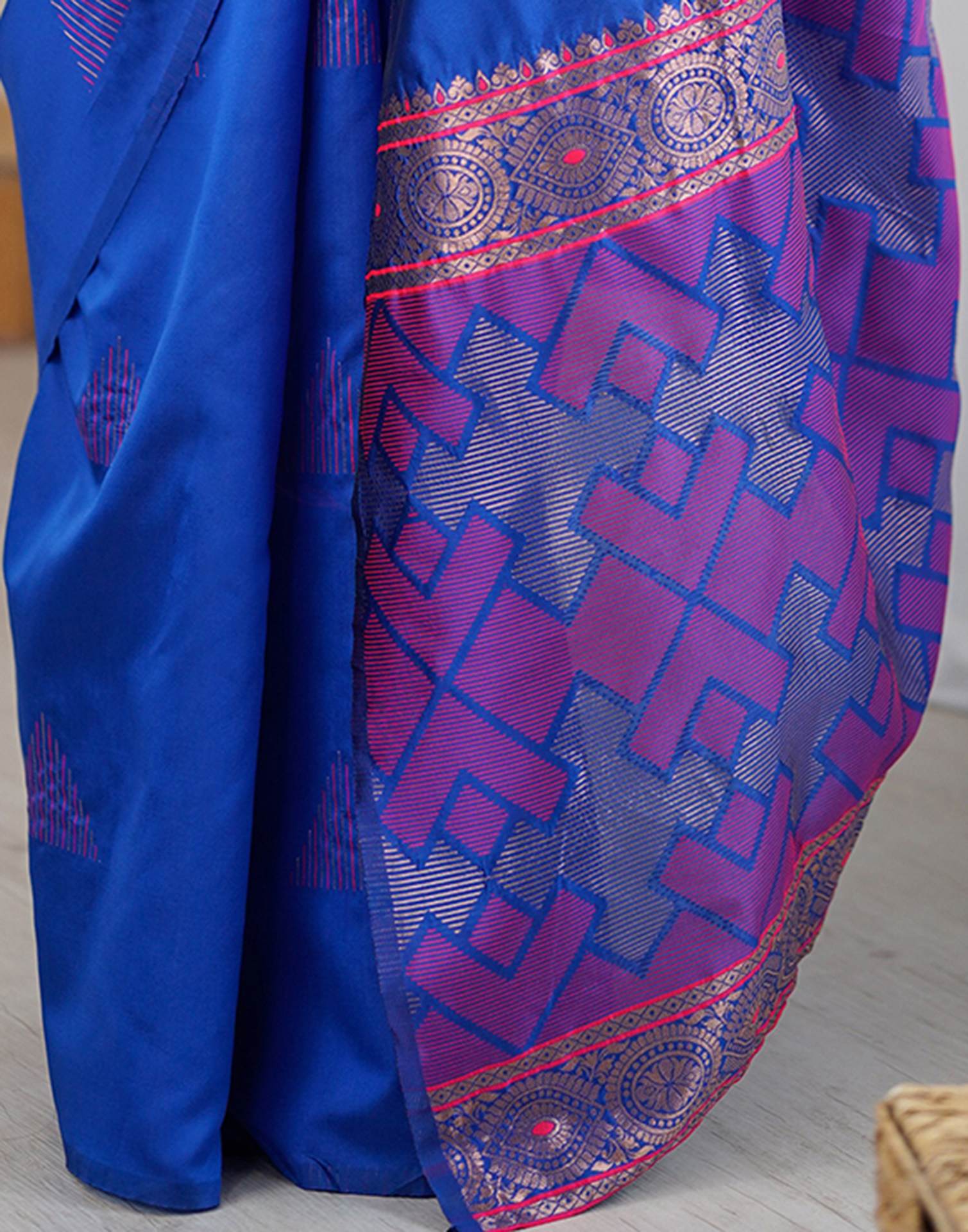 Blue Silk Woven Saree