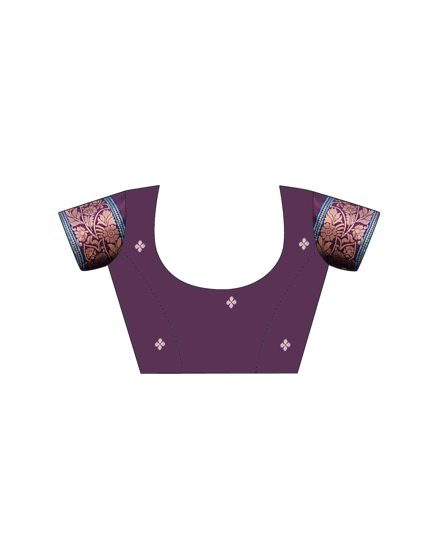 Dark Purple Silk Woven Saree
