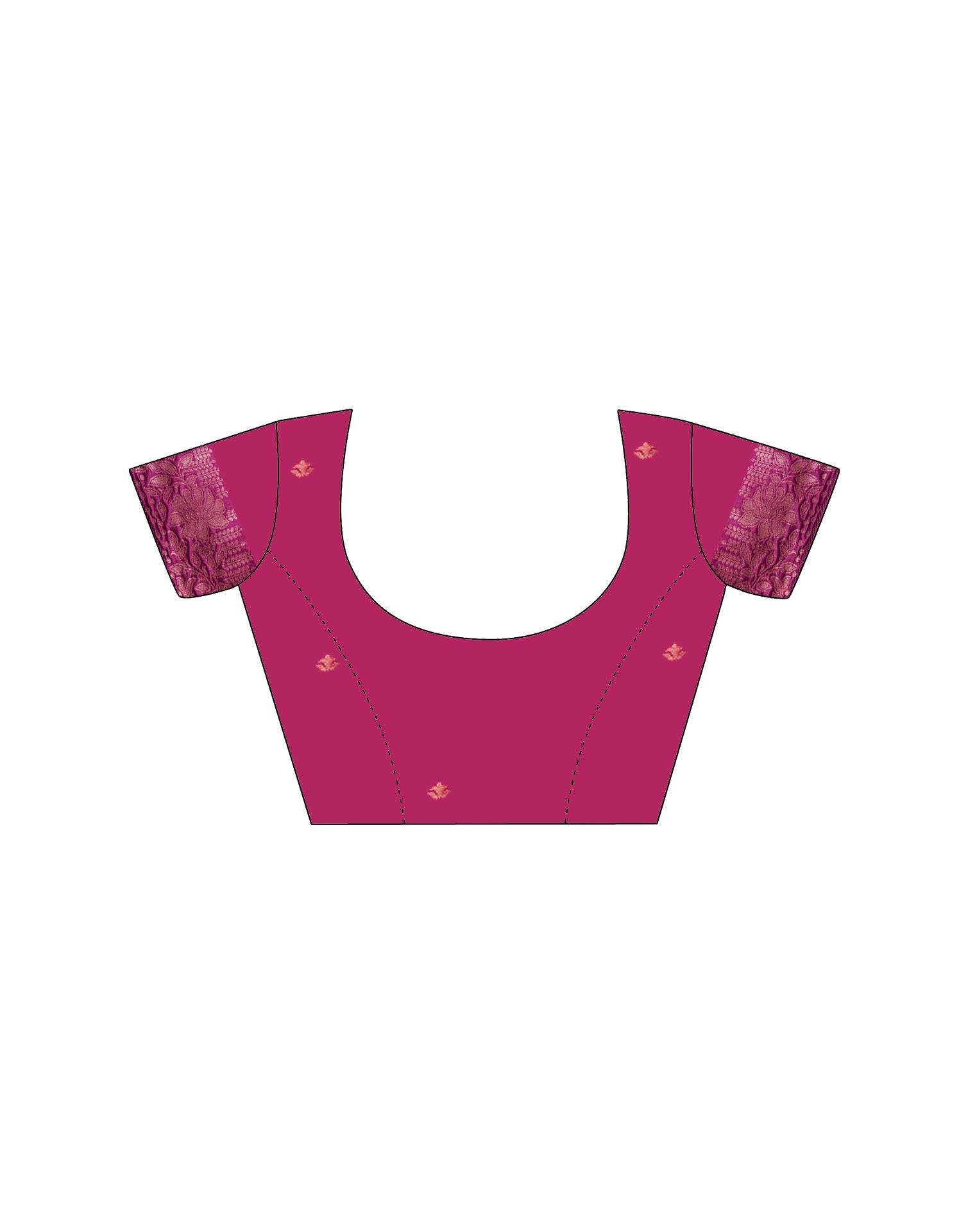 Magenta Silk Woven Saree