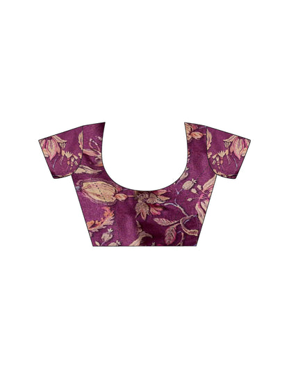 Violet Chiffon Woven Saree