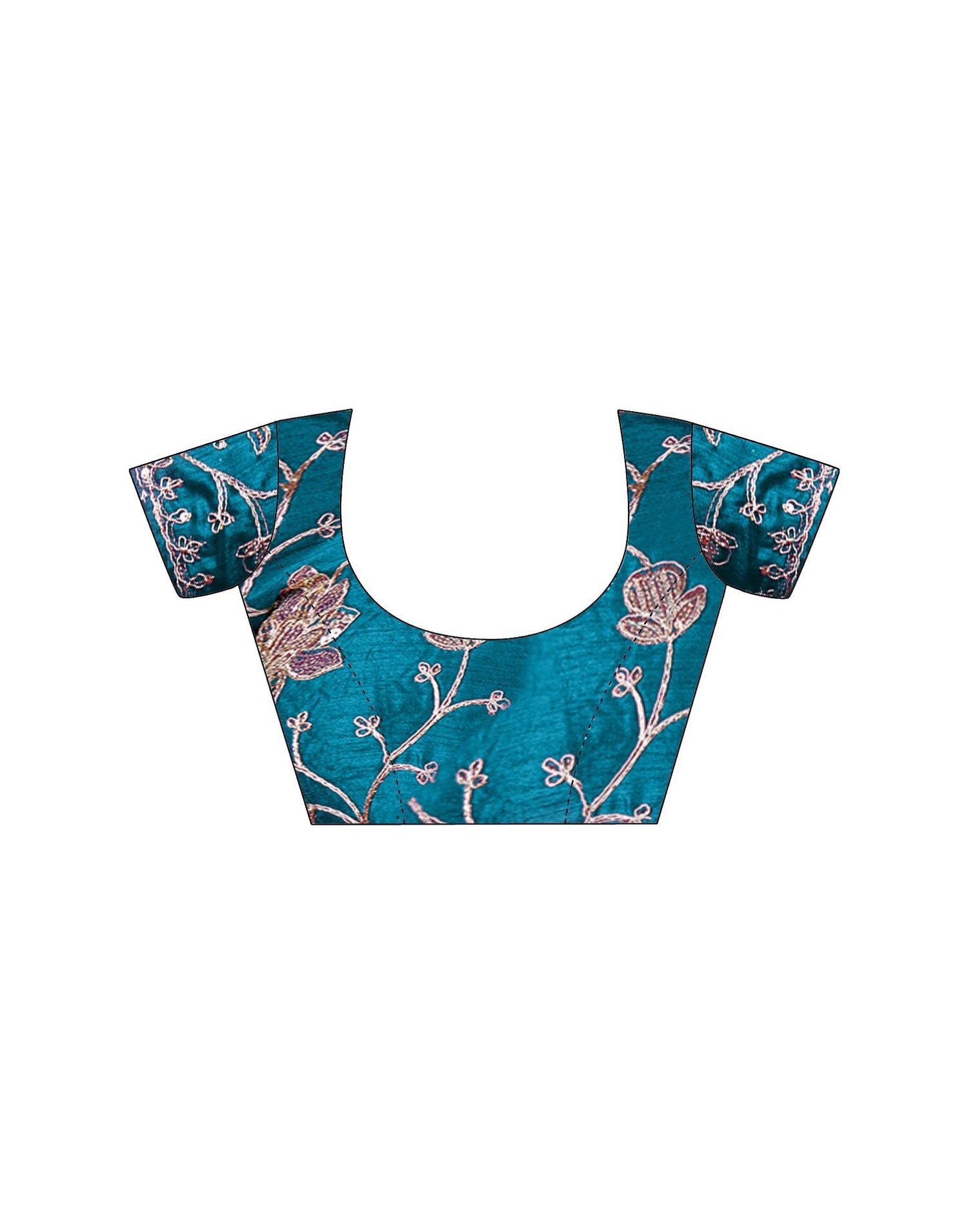 Teal Blue Georgette Printed Bandhani Saree