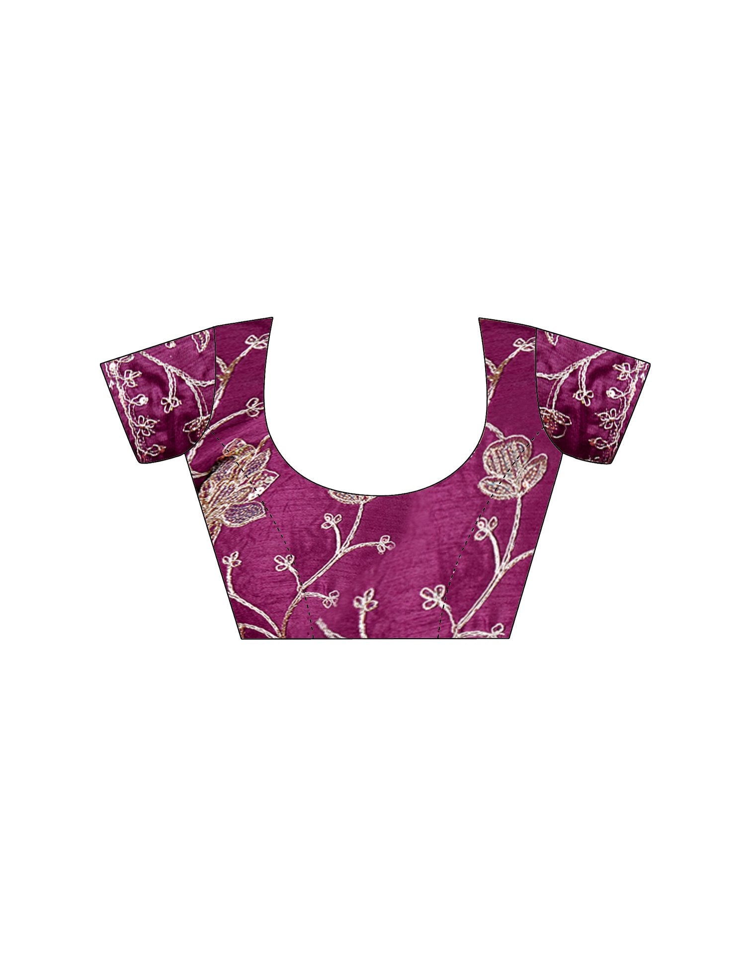 Wine Georgette Printed Bandhani Saree