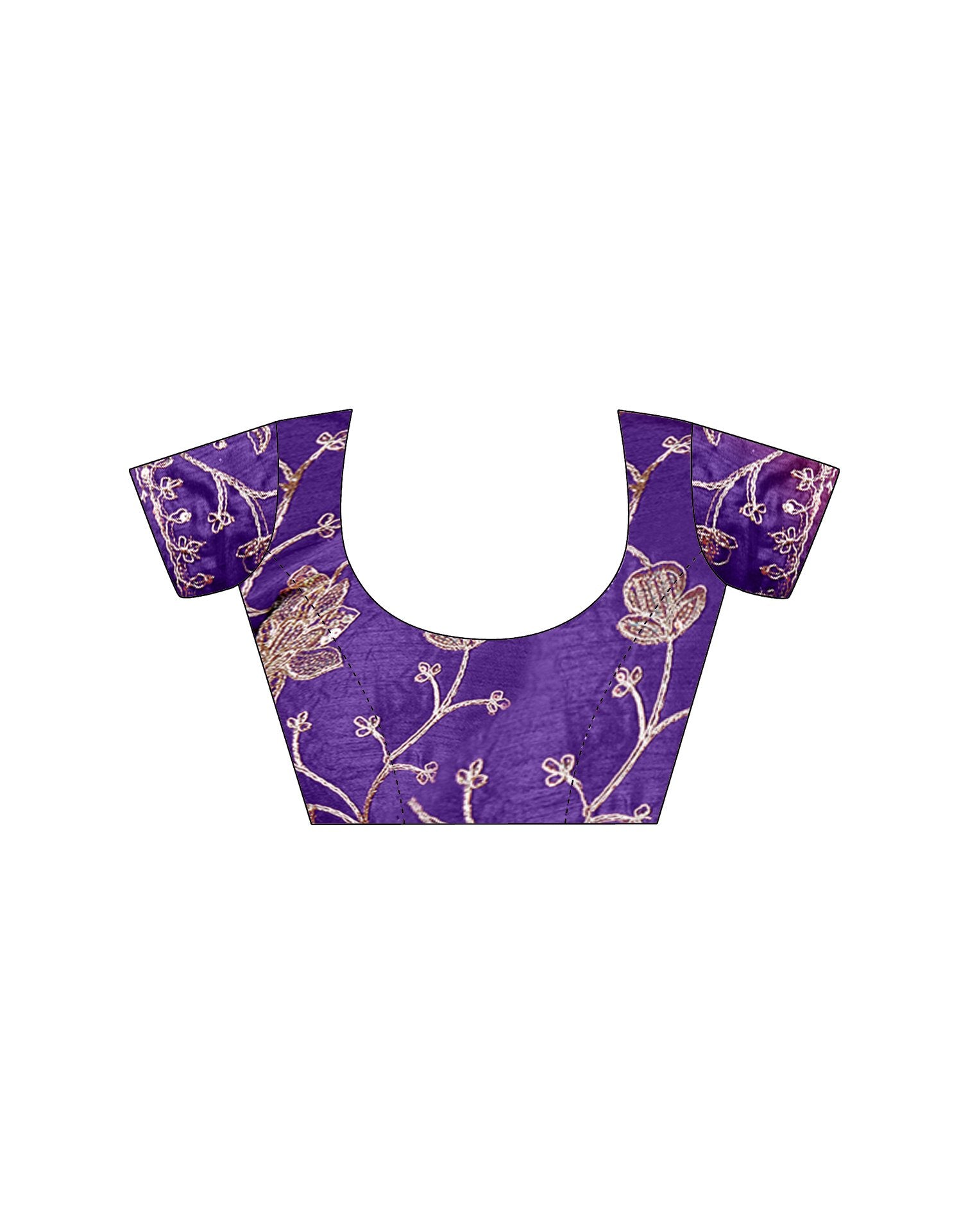 Violet Georgette Printed Bandhani Saree