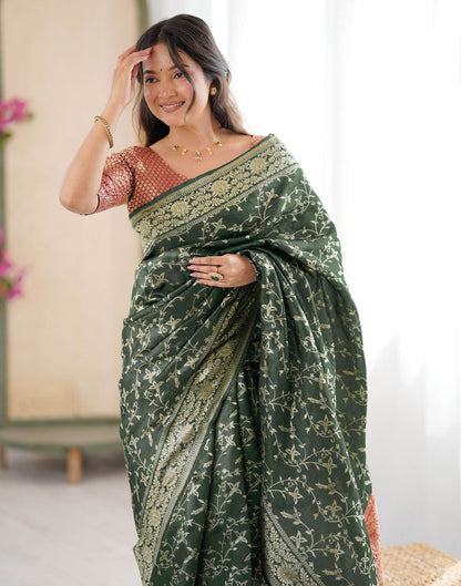 Green Silk Woven Saree