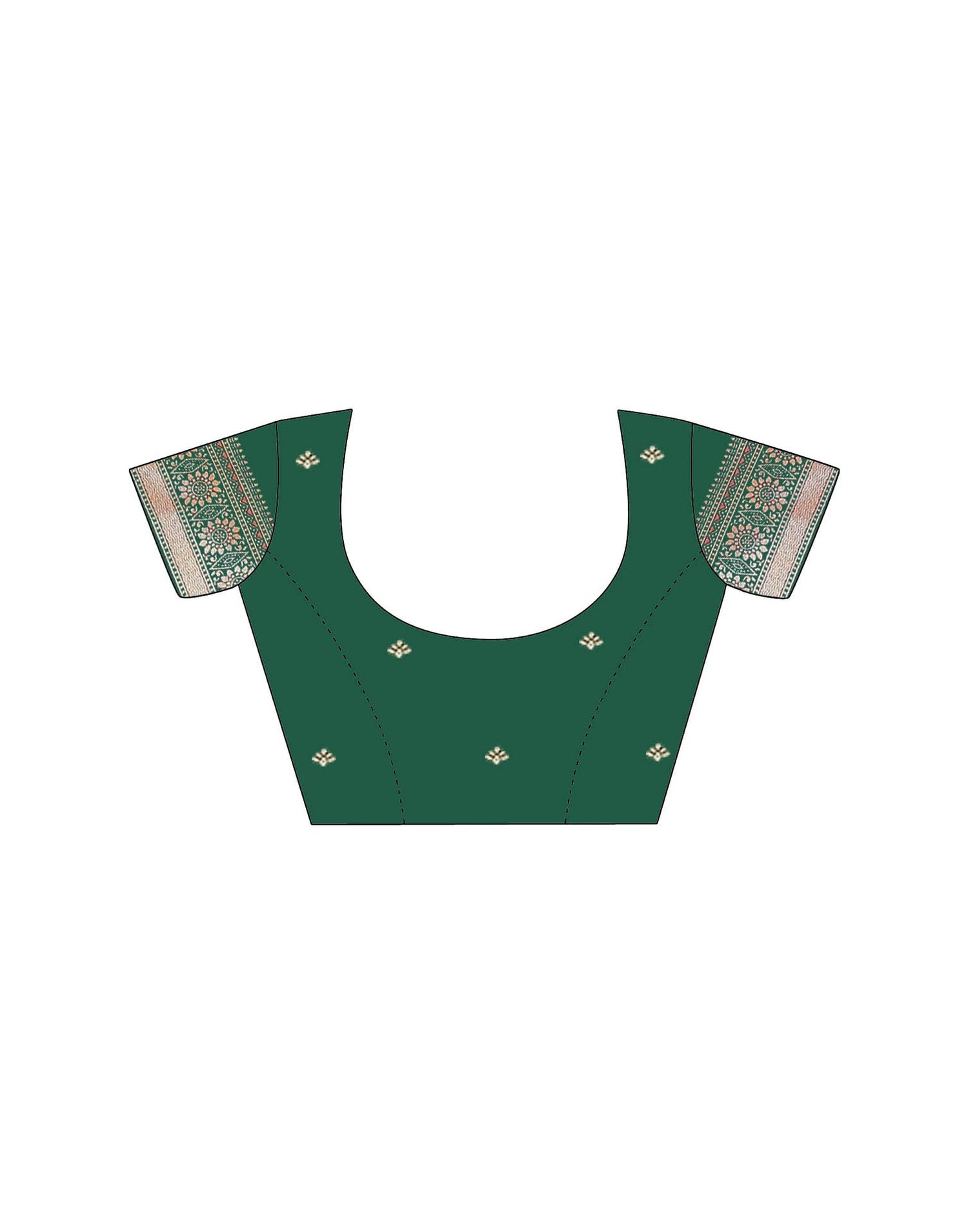 Dark Green Silk Woven Saree