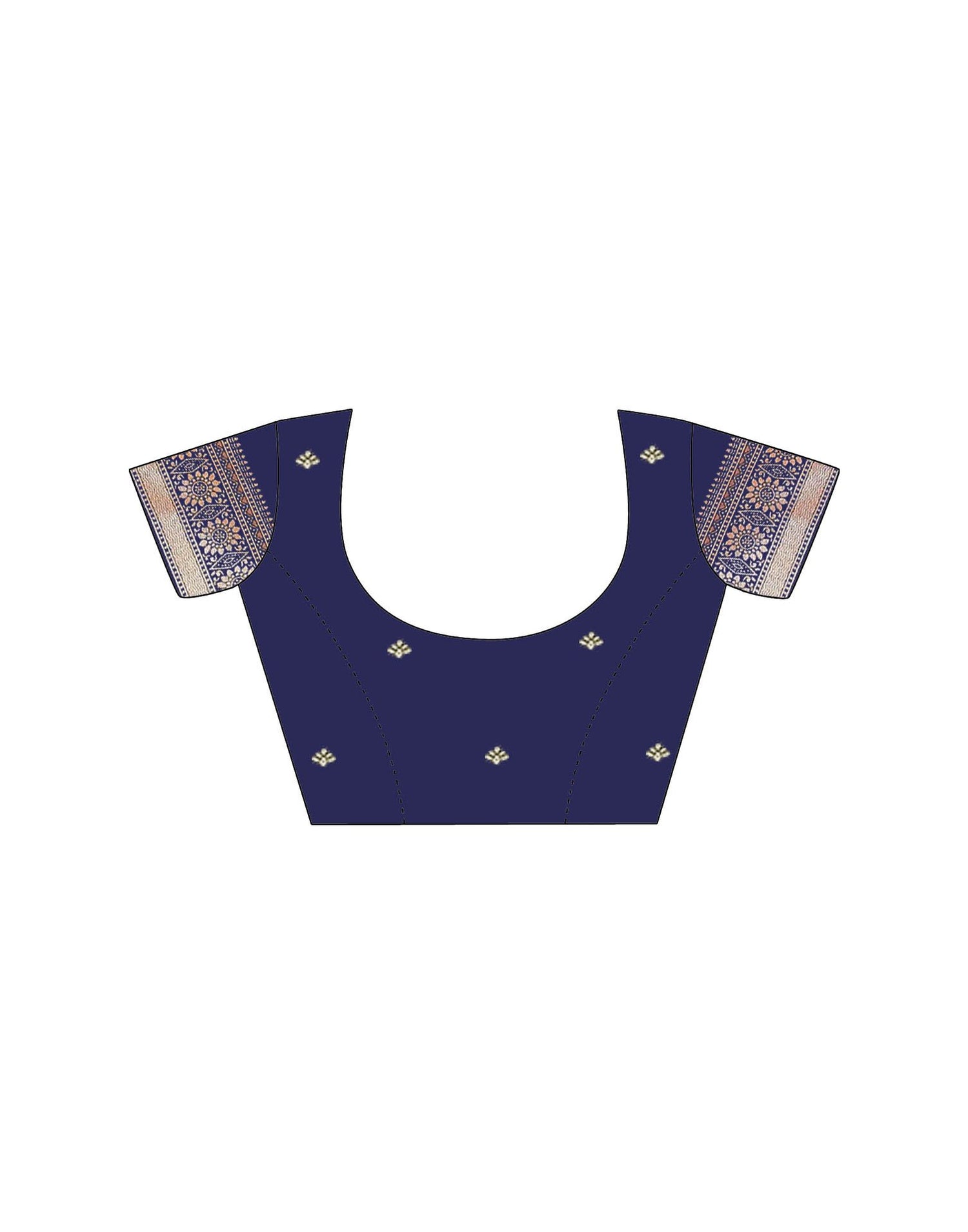 Navy Blue Silk Woven Saree