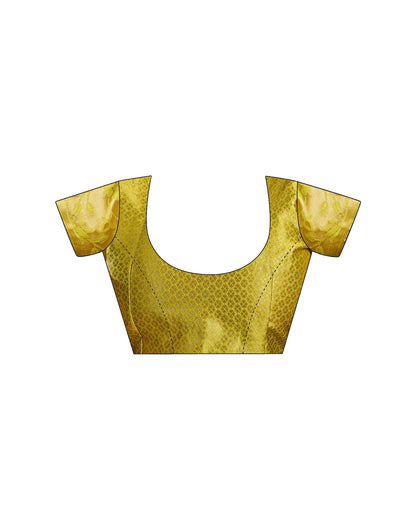 Lime Yellow Silk Woven Paithani Saree