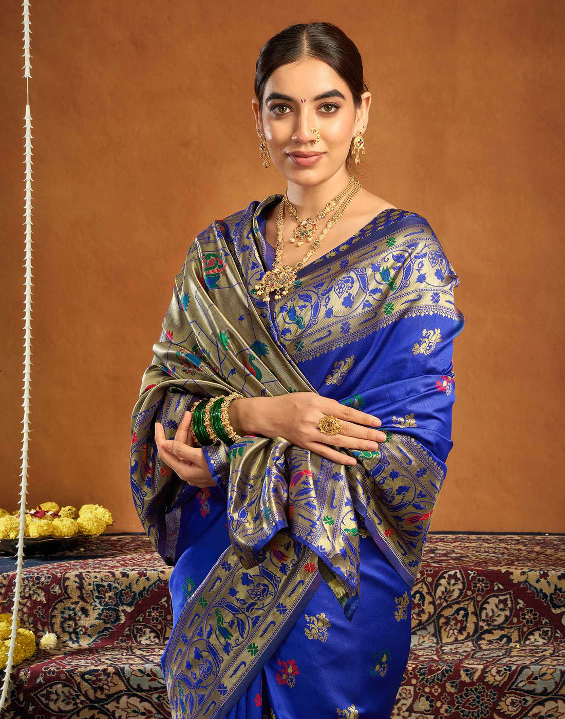 Blue Silk Woven Paithani Saree
