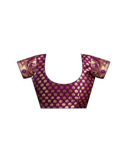 Dark Purple Silk Woven Paithani Saree