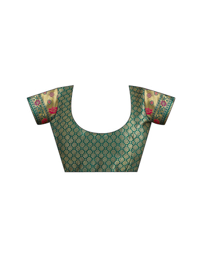 Rama Blue Silk Woven Paithani Saree