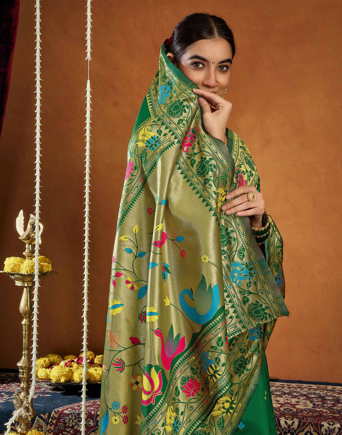 Green Silk Woven Paithani Saree