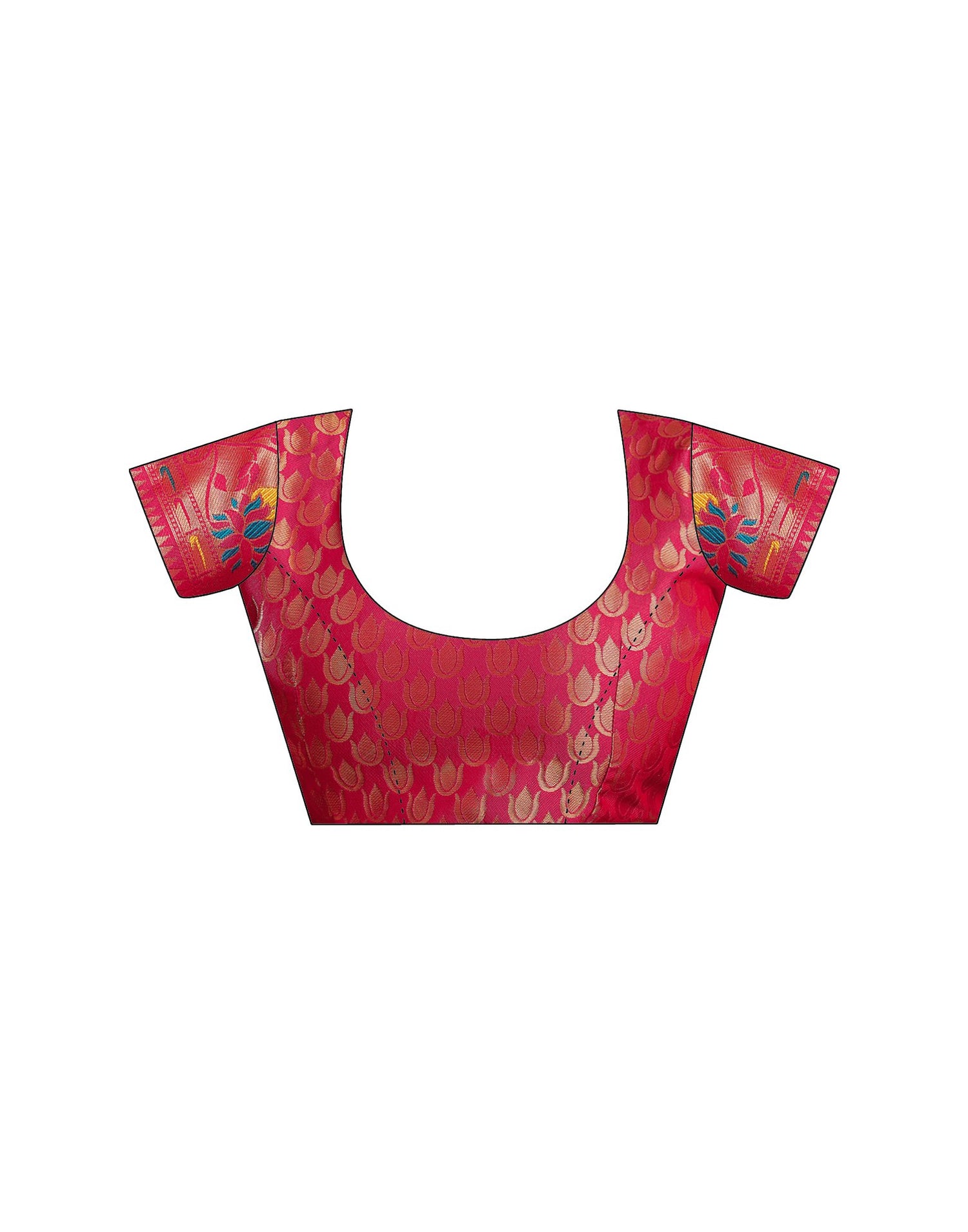 Dark Pink Silk Woven Paithani Saree
