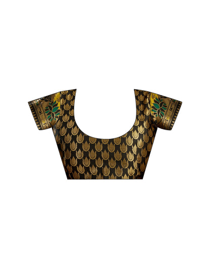 Black Silk Woven Paithani Saree
