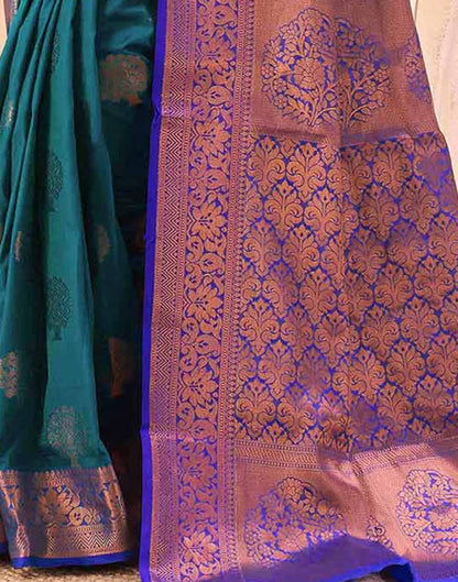 Blue Silk Woven Banarasi Saree