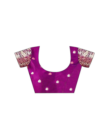 Purple Silk Woven Banarasi Saree