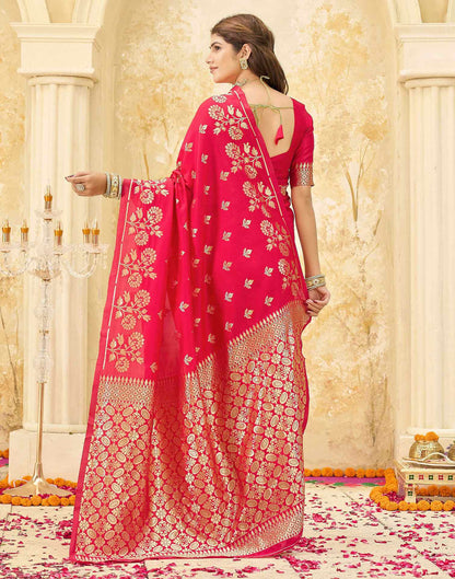 Red Silk Woven Saree