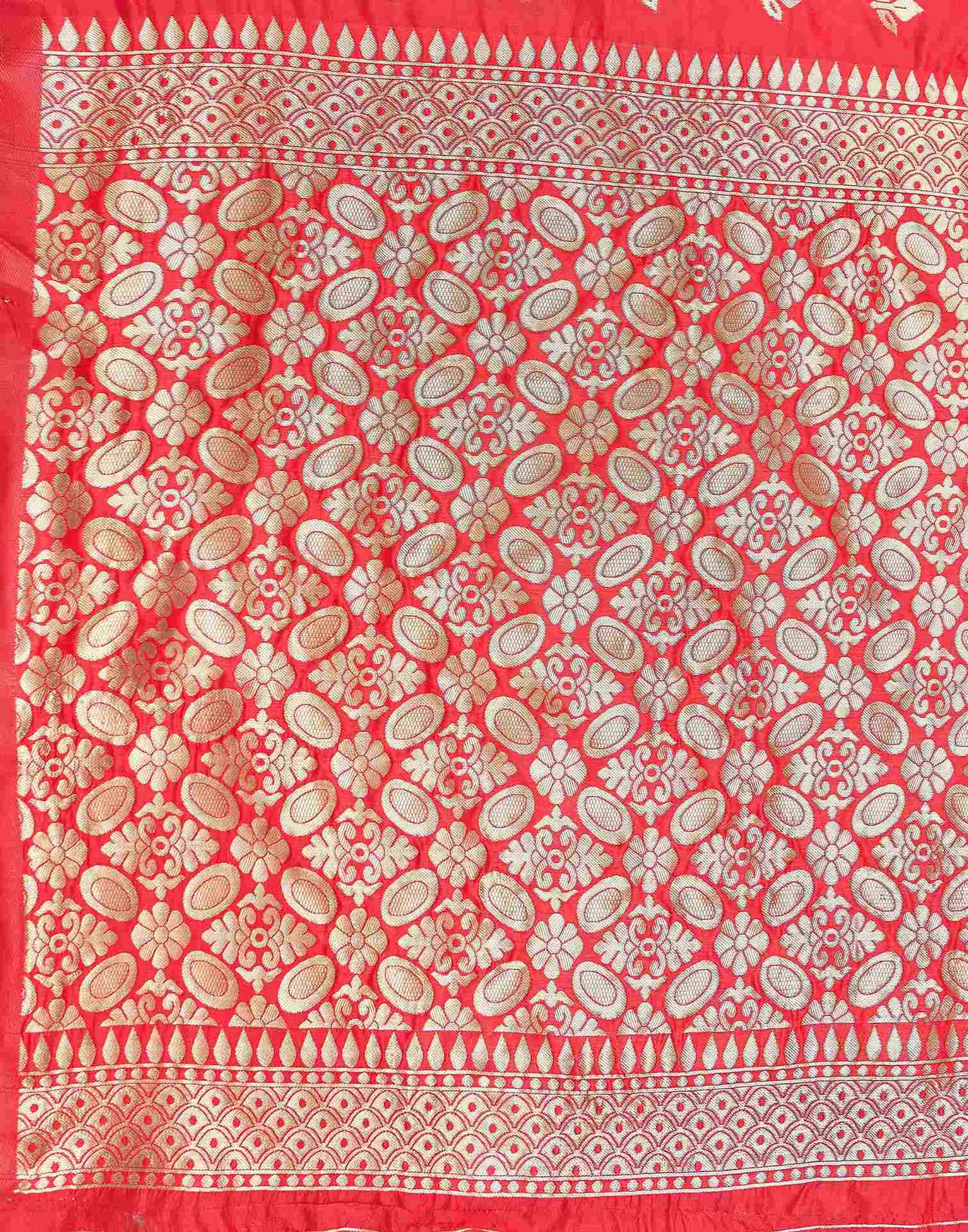 Red Silk Woven Saree