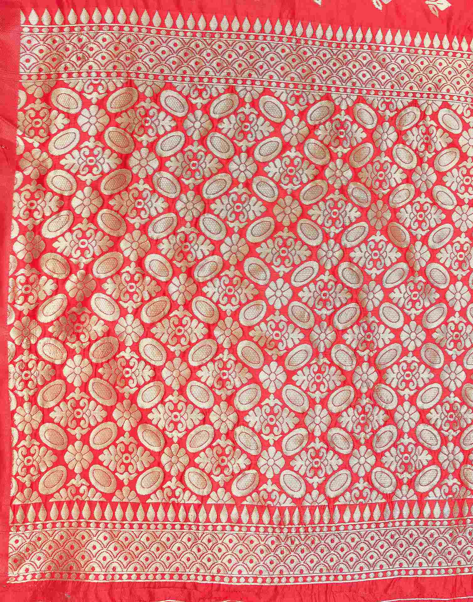 Red Silk Woven Saree