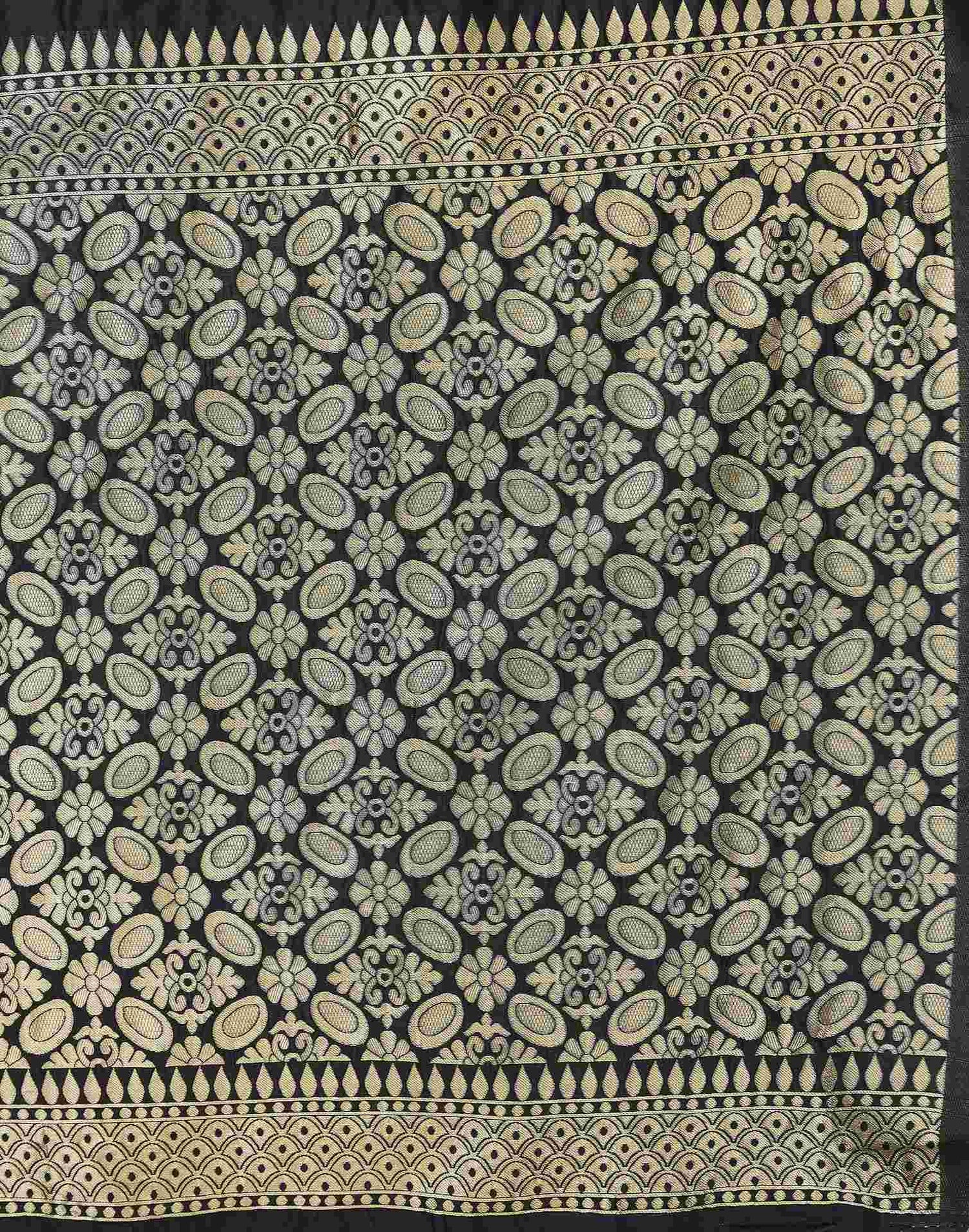 Black Silk Woven Saree