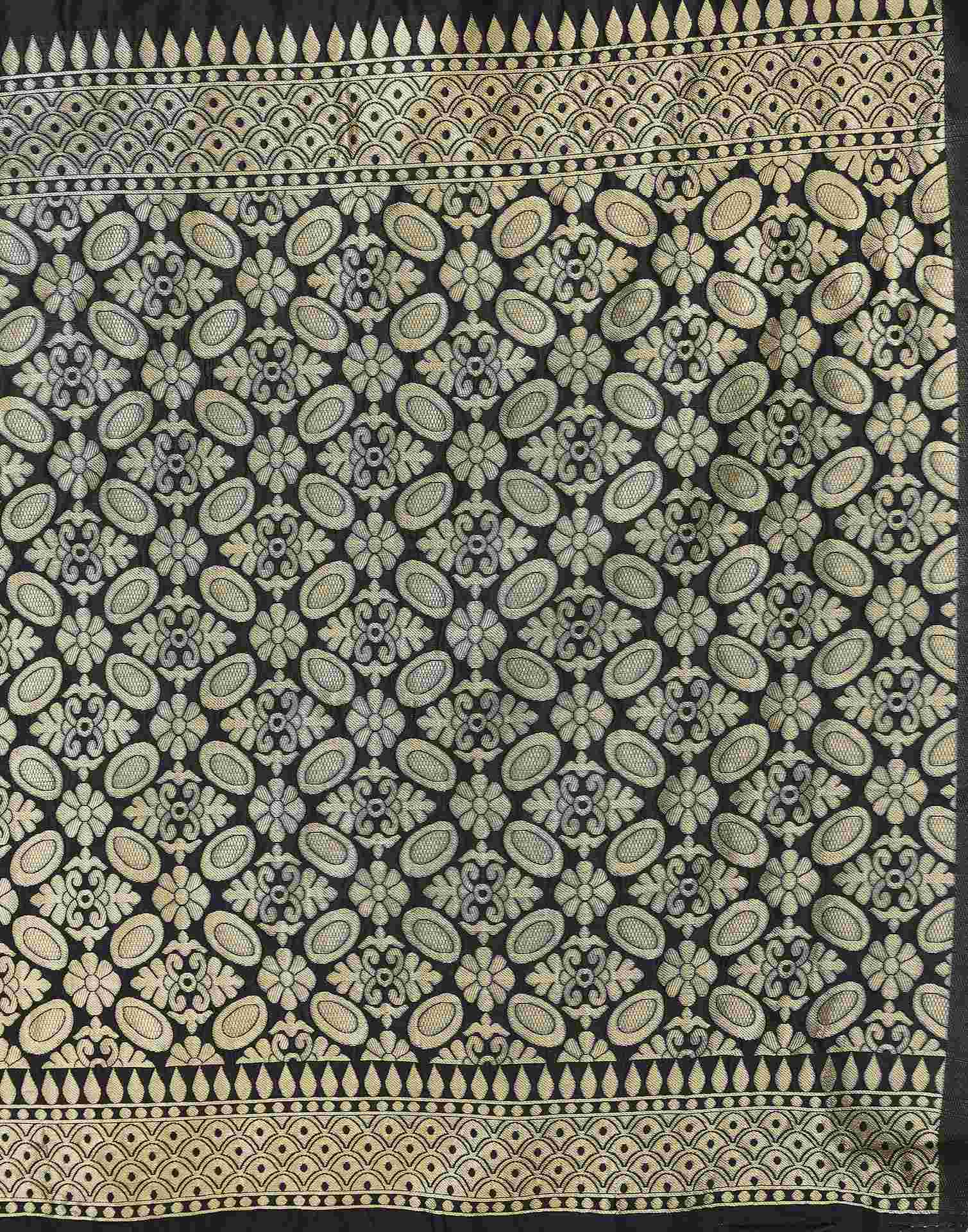 Black Silk Woven Saree