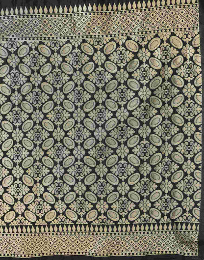 Black Silk Woven Saree