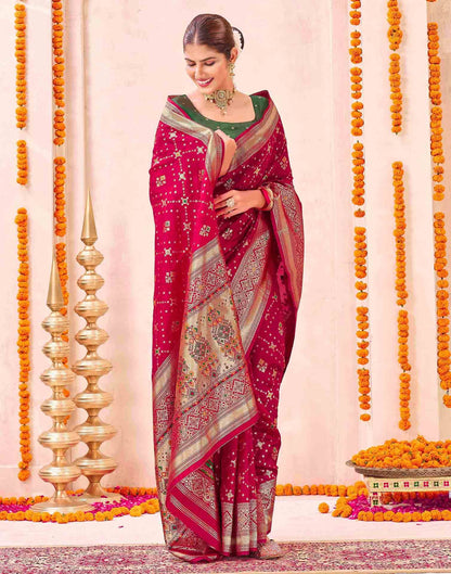 Red Silk Woven Patola Saree